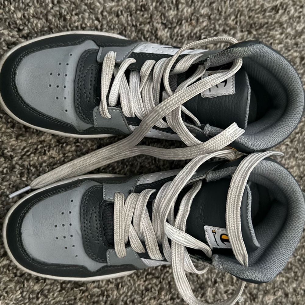 Champion Gray and White Sneakers